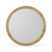 MoDRN Natural Boho Round Rattan Wall Mirror