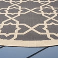 thumbnail image 5 of SAFAVIEH Courtyard Carol Geometric Indoor/Outdoor Area Rug, 7'10" x 7'10" Round, Grey/Beige, 5 of 11