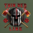 thumbnail image 5 of Wild Bobby, The Thin Red Line Spartan Helmet Patriotic Eagle Mens Premium Tri Blend Tee, Military Green, X-Large, 5 of 6