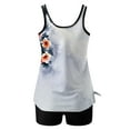 thumbnail image 4 of TrendVibe365 Womens Bathing Suits Tankini with Boy Shorts White 2 Piece Swimsuits Tank Floral Swimwear Beachwear XL, 4 of 4