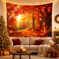 thumbnail image 3 of Autumn Forest Path with Lanterns Cozy Cottagecore for Home Decor Enthusiasts Rustic Wall Art Thanksgiving Gift Tapestry Wall Hanging for Bedroom and Living Room, 3 of 7