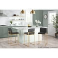 thumbnail image 4 of Fuji Contemporary High Back Counter Stool In Gold Steel And Grey Faux Leather - Set Of 2, 4 of 10