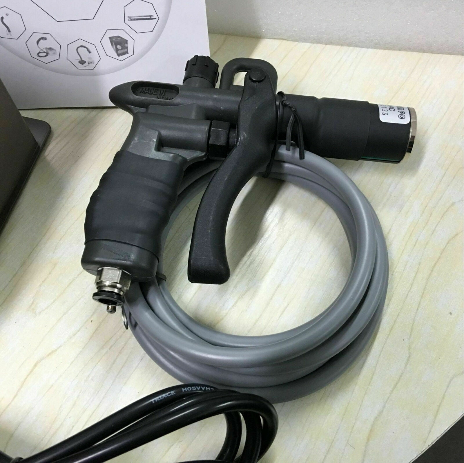 Upgrade Ionizing Air Gun Anti Static Air Gun Anti Static Ionizer Static Eliminator + 7KV High Voltage Generator