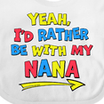 thumbnail image 4 of Inktastic Yeah I'd Rather Be with My Nana in Red Yellow and Blue Boys or Girls Baby Bib, 4 of 4