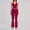 Red, variant on PISONIC Womens Workout Sets 2 Piece Halter Tank Top Straight Leg Yoga Pants Yoga Pilates Outfits