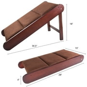 Pet Adobe Foldable Wooden Pet Ramp, Brown