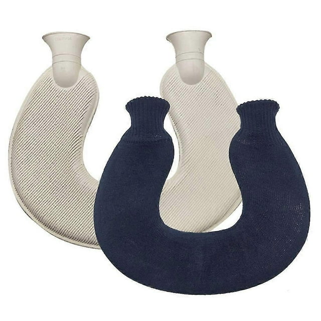 Bouillotte en Forme de U pour Ne et Épaule, Couverture Tricotée Douce Réutilisable pour Soulagement de la Douleur