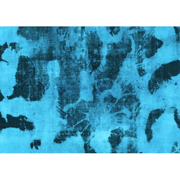 Ahgly Company Indoor Rectangle Abstract Light Blue Modern Area Rugs, 6' x 9'