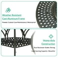 thumbnail image 5 of VIVIJASON Outdoor 61" Patio Dining Table for 6-8 Person, Large Patio Round Dining Table with Lazy Susan, Dark Bronze Cast Aluminum Rustic Patio Table with 2" Umbrella Hole for Balcony, Porch and Deck, 5 of 7