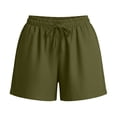 thumbnail image 5 of Delayuji Women's Short Solid Color Loose Breathable Elastic Tie Up Cotton Linen Shorts For Women Summer, 5 of 8