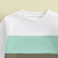 thumbnail image 6 of TOWED22 Toddler Baby Boy Outfits Long Sleeve Contrast Color Sweatshirt Pants Autumn Winter Clothes Set,Green,18-24 M, 6 of 6