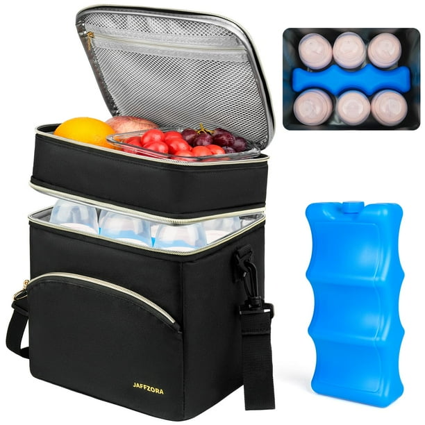 Bolsa Térmica para Leche Materna Jaffzora para 6 Biberones de 270 ml con Paquete de Hielo