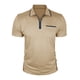 thumbnail image 2 of Ceisia Men's Slim Fit Short-Sleeve Half-Zip Polo Shirt Solid Color Contrast Decoration Spring Summer Shirt Gift, 2 of 6