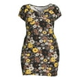thumbnail image 5 of No Boundaries Junior's Plus Size Crisscross Bodycon Dress, 5 of 5