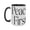 Black, variant on 15oz "Peace First" Ceramic Mug – Bold Black Script Design, Inspirational Coffee Cup for Home & Office