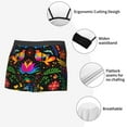 thumbnail image 3 of Fuzoiu Mexican Flower Traditional1 Print Men's Ultra Breathable Underwear,No Riding Up Boxer Briefs with ComfortFlexible Waistband-Small, 3 of 5