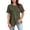 Army Green, variant on Womens Athletic Tops T Shirt for Women Summer Womens Work Out Shirts Pack Blank Athletic Shirts Women S Tops Short Sleeve Layering Tee Long Sleeve Long Shirt T Blank Green L