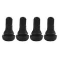 thumbnail image 1 of Unique Bargains Tire Valve Stems Tyre Service Tool 4pcs TR412 Black Rubber Short Snap-In, 1 of 4
