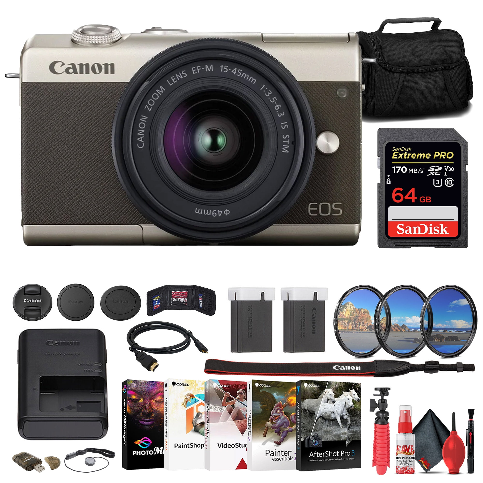 Canon EOS M200 Mirrorless Camera with 1545mm Lens (Limited Gold