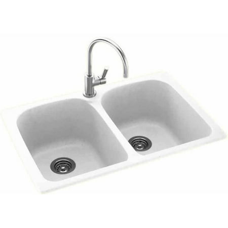 Swan Kslb 3322 010 33 X 22 Swanstone Double Basin Dual Mount Kitchen Sink Available In Various Colors