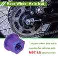 thumbnail image 2 of Unique Bargains Tuerca de Eje de Rueda de Motocicleta M10*1.5 Tornillo de Tuerca Azul Púrpura Mate Aleación de Titanio GR5 para Coches/Motocicletas/Bicicletas 4 Pcs, 2 of 5