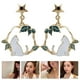 thumbnail image 2 of 2 pares de pendientes de gato esmaltados, pendientes colgantes de gato, pendientes de botón, 2 of 7