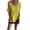 Yellow, variant on Womens Work Shirts Tops Solid Color Large V Neck Loose Eighths Sleeve Pullover Plain Tees Blouses Red 2XL