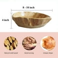 thumbnail image 2 of Wooden Decorative Natural Wood Fruit Bowl, Irregular Creative Rustic Hand Carved Candy Snack Keys Serving Bowl (6"-8" Diameter), 2 of 7