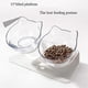 thumbnail image 1 of Elevated Cat Food Bowls With Silicone Pet Mat, Plastic Bowl With Stand-, 1 of 3