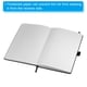 thumbnail image 4 of Uxcell A5 Cuaderno de notas de tapa dura con líneas de 160 páginas, papel grueso de 80 g/m² con lazo para bolígrafo, negro, 4 of 7