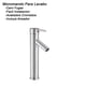 thumbnail image 2 of Monomando Mezclador Baño Lavabo Ovalin Alfa Cromado de Acero Inoxidable Minimalista, 2 of 3