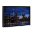 thumbnail image 2 of Stupell Industries Rustic Lodge Brooklyn Bridge at Night Black Floating Frame Canvas Art, 25 x 17, by Tim West, 2 of 8