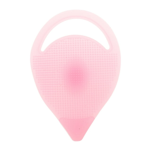 Cepillo de limpieza facial de silicona colgable único 1 Pc 3.15"x2.36"x0.71" Rosa