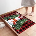 thumbnail image 6 of Indoor Doormat Front Door Mat Merry Christmas Snowman Xmas Tree Romantic Snowflake Red Buffalo Check Plaid Non Slip Rubber Backing Absorbent Machine Washable Floor Mat Entrance Carpet Pet Mat, 6 of 6