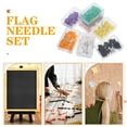 thumbnail image 3 of Raindrops Bulletin Board Push Pins 160Pcs Flag Shape Assorted Color Plastic Iron Project Labeling, 3 of 7