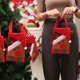 thumbnail image 1 of Adornos navideños, adornos navideños, regalos navideños, bolsa de Navidad, bolsa de regalo de Nochebuena, bolsa de dulces, bolsa, decoración navideña, artículos promocionales, bolso de tela, 1 of 6