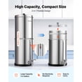 thumbnail image 6 of VEVOR Gravity-fed Water Filter System, 1.5G 304 Stainless-Steel Countertop Water Filtration System, Reduces Lead and up to 99% of Chlorine, with 2 Carbon Filters, Water Level Spigot, for Home Camping, 6 of 9