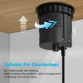 thumbnail image 3 of Automatic Pop Up Outlet, 4.33 inch Pop Up Outlet for Countertop with 15W Wireless Charger 3 AC Plug 1 USB-A 1 USB-C Hidden Outlet 5 FT Cord for for Kitchen/Home/Office, 3 of 7