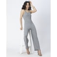 thumbnail image 2 of Moomaya Knitted Wide Leg Jumpsuit, Round Neck, Sleeveless Loose Romper, 2 of 9
