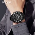 thumbnail image 3 of SANDA Men's Watches Sport Military Quartz Watch 50M Waterproof Wristwatch for Male  Clock Stopwatch Relogios Masculino 6111, 3 of 6