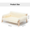 thumbnail image 6 of Cat Couch Bed, Pet Sofa for Indoor Cats Wooden Indoor Elevated Cat Beds with Removable Mattress Cover Suitable for Kitty, Puppy or Small Animal (Beige, Large), 6 of 14
