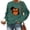 A4-Blackish Green, variant on Weikingp Football Sweatshirts Mom Sweatshirt Long Sleeve Sweatshirt Funny Sweatshirt Crewneck Casual Tops Long Sleeve Pullover Tops Vintage Crewneck Sweatshirt Thin Sweatshirts Brown L