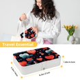 thumbnail image 5 of Valentine's Day PU Leather Necklace Holder with Removable Compartment and Portable Organizer Box Jewelry Display Case Jewelry Boxes, 5 of 6