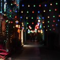 thumbnail image 2 of Perfect Holiday 30 LED Solar String Lights,Waterproof with Bubble Design Bulbs for Outdoor Home decor, Christmas, Parties, Garden - Multicolor, 2 of 12