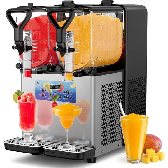 Slushy Machine, No Ice Needed, 2 Gal/8L Frozen Drink Machine, 110V Stainless Steel Margarita Machine