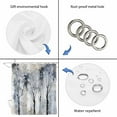 thumbnail image 5 of Grey Forest Waterproof Fabric Shower Curtain,Abstract Vintage Oil Painting Trees Waterproof Fabric Shower Curtain for Bathroom Curtains Bathtubs Hotel Shower Curtains with 12 Hooks Small 36x78in, 5 of 8