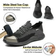 thumbnail image 5 of Waterproof Steel Toe Shoes for Men Work Shoes Lightweight Safety Sneakers Comfortable Puncture Proof Shoe Safety Trainers Zapatos Antideslizantes para Hombres, 5 of 8