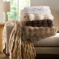 thumbnail image 7 of (2 pack) Better Homes & Gardens Brown Texture Faux Fur Throw, 50" x 72", Adult/Teen, 7 of 7