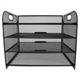 thumbnail image 1 of Organizador de 4 niveles con asas para cartas, papel, clasificador de archivos, estantería de escritorio, archivador decorativo, soporte para carpetas, revistero, estantería de metal negra, 1 of 7