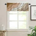 thumbnail image 3 of Brown Ombre Valances for Windows Farmhouse Kitchen Curtains Valances Rod Pocket Valance Curtains for Kitchen Windows Modern Geometric Abstract Aesthetic Cream Window Valances for Bathroom 42"x12", 3 of 6